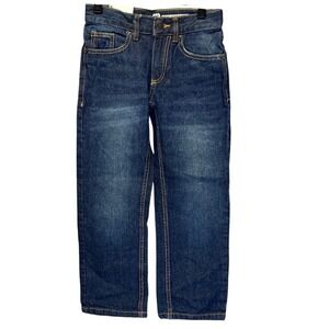 Route 66 Boys Size‎ 7 Slim Fit Straight Leg Jeans Adjustable Waist Dark Wash